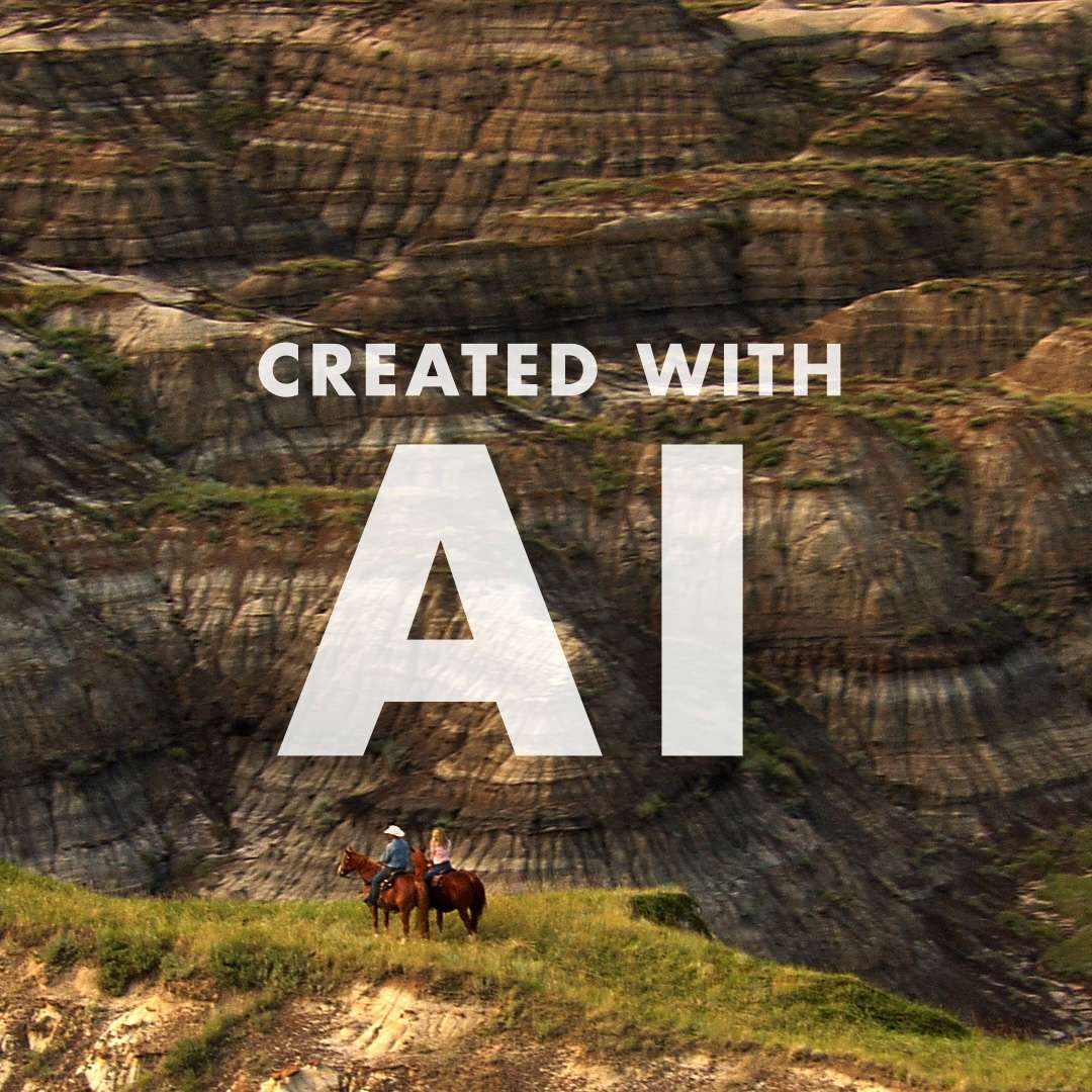 Travel Alberta Created with AI campaign - Badlands